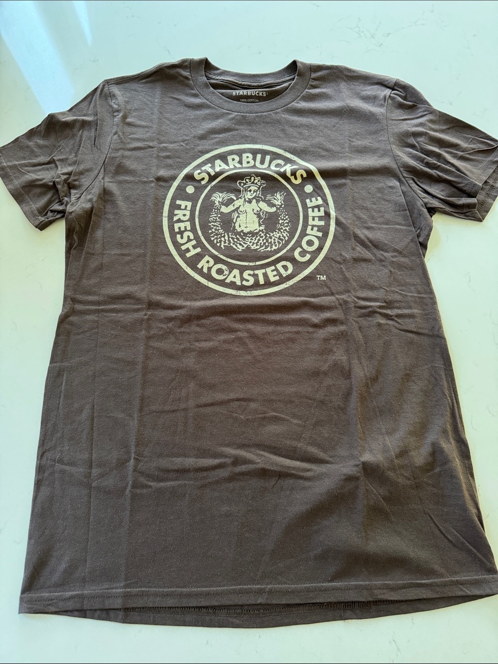 Starbucks Original Logo Brown Graphic Tee Size: M